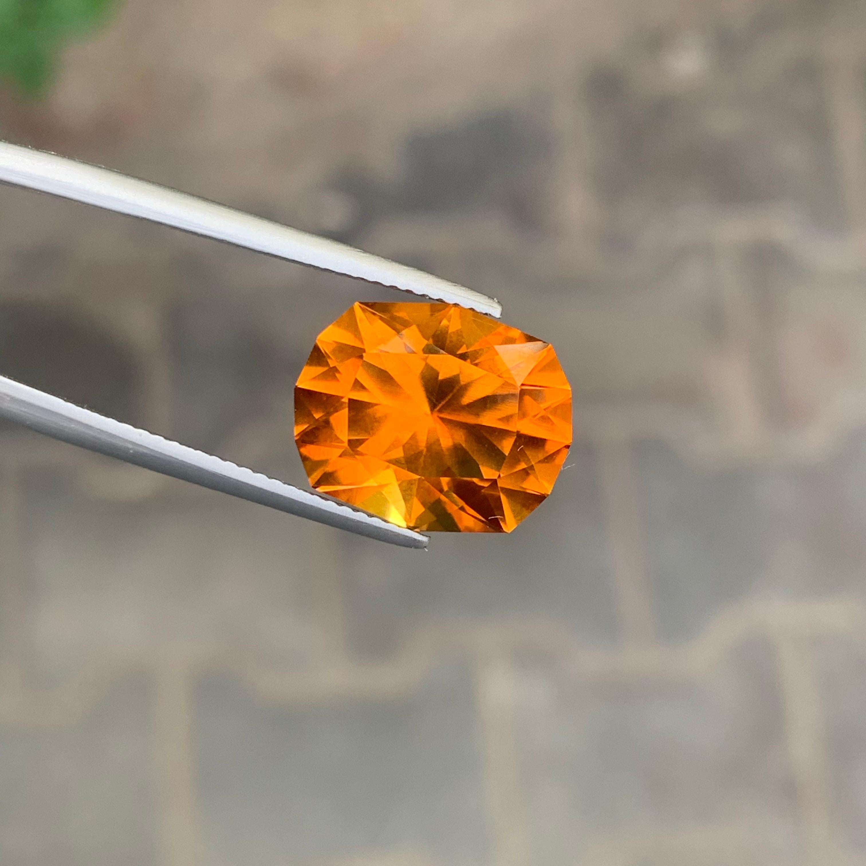 8.55 Carat Natural Loose Madeira Citrine Fancy Cut Gemstone (pierre précieuse de Madère taillée) en vente 4