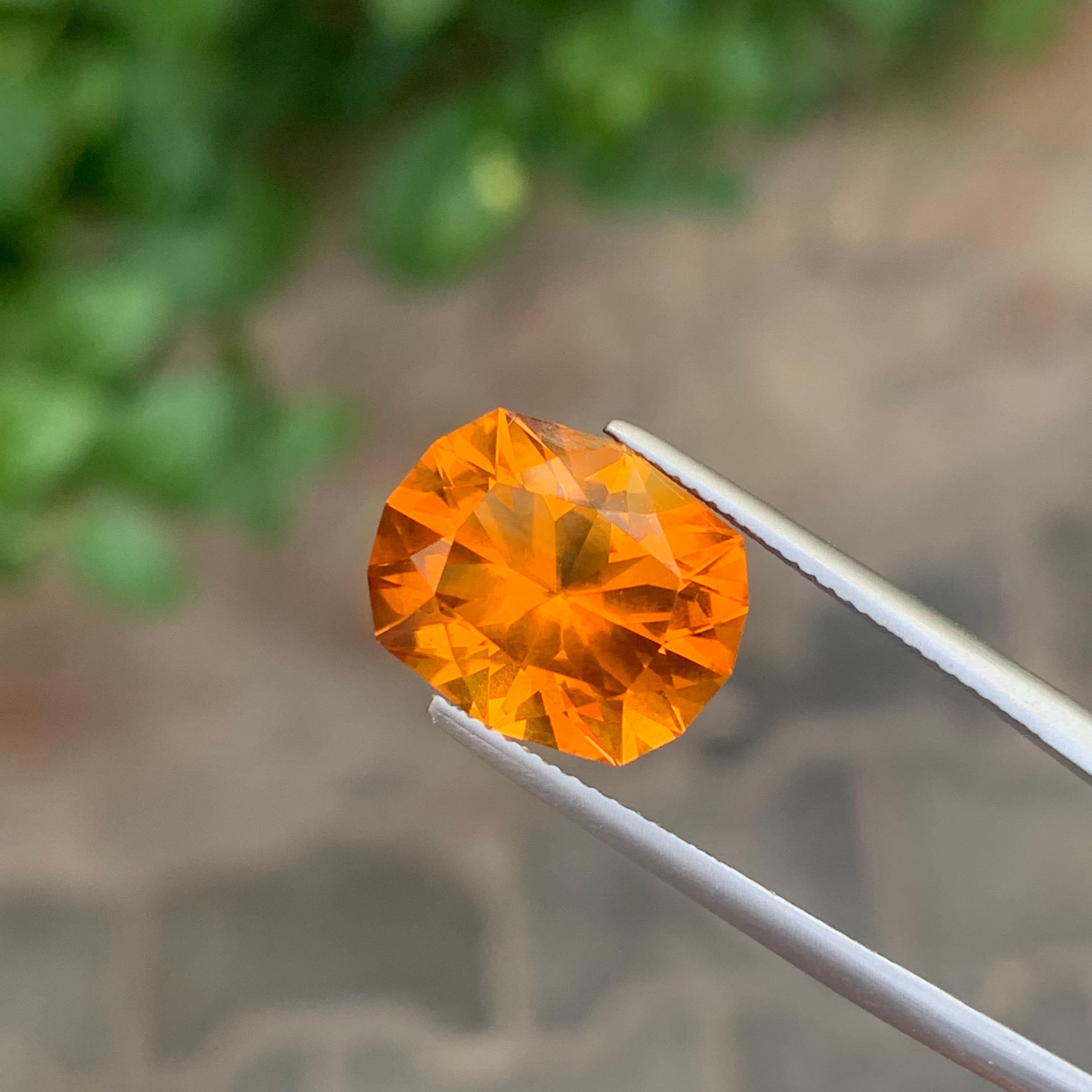 8.55 Carat Natural Loose Madeira Citrine Fancy Cut Gemstone (pierre précieuse de Madère taillée) en vente 5