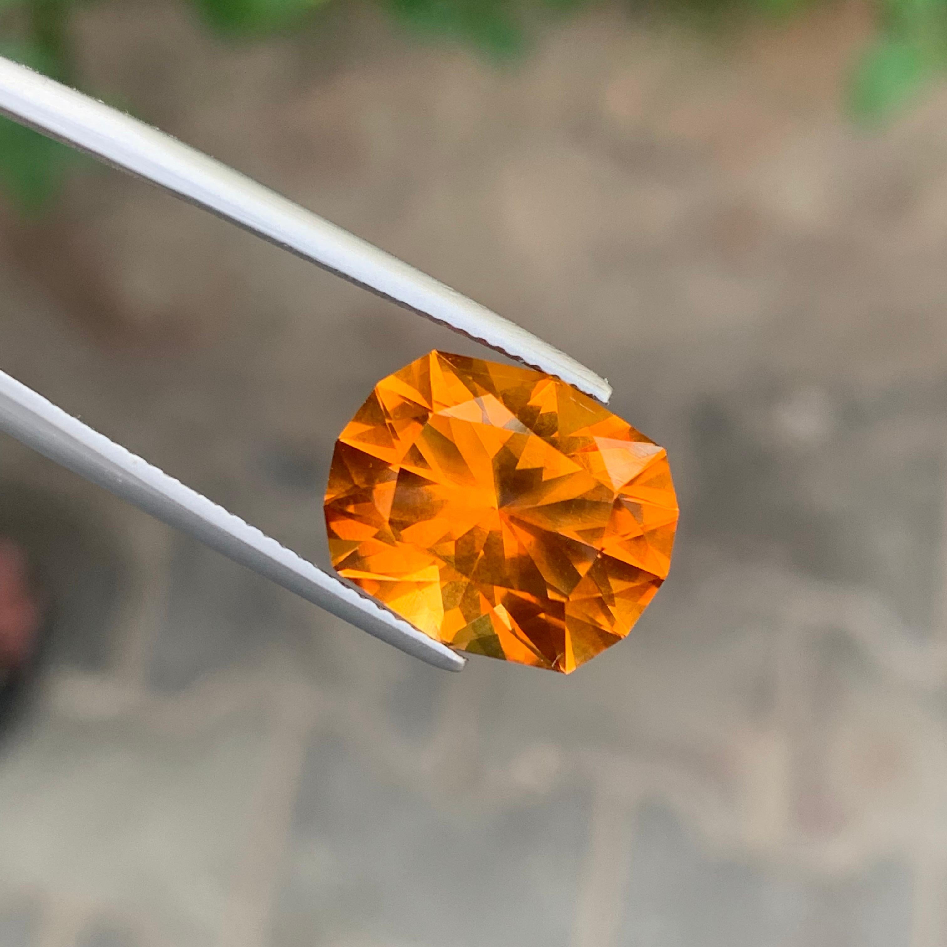 8.55 Carat Natural Loose Madeira Citrine Fancy Cut Gemstone (pierre précieuse de Madère taillée) en vente 1