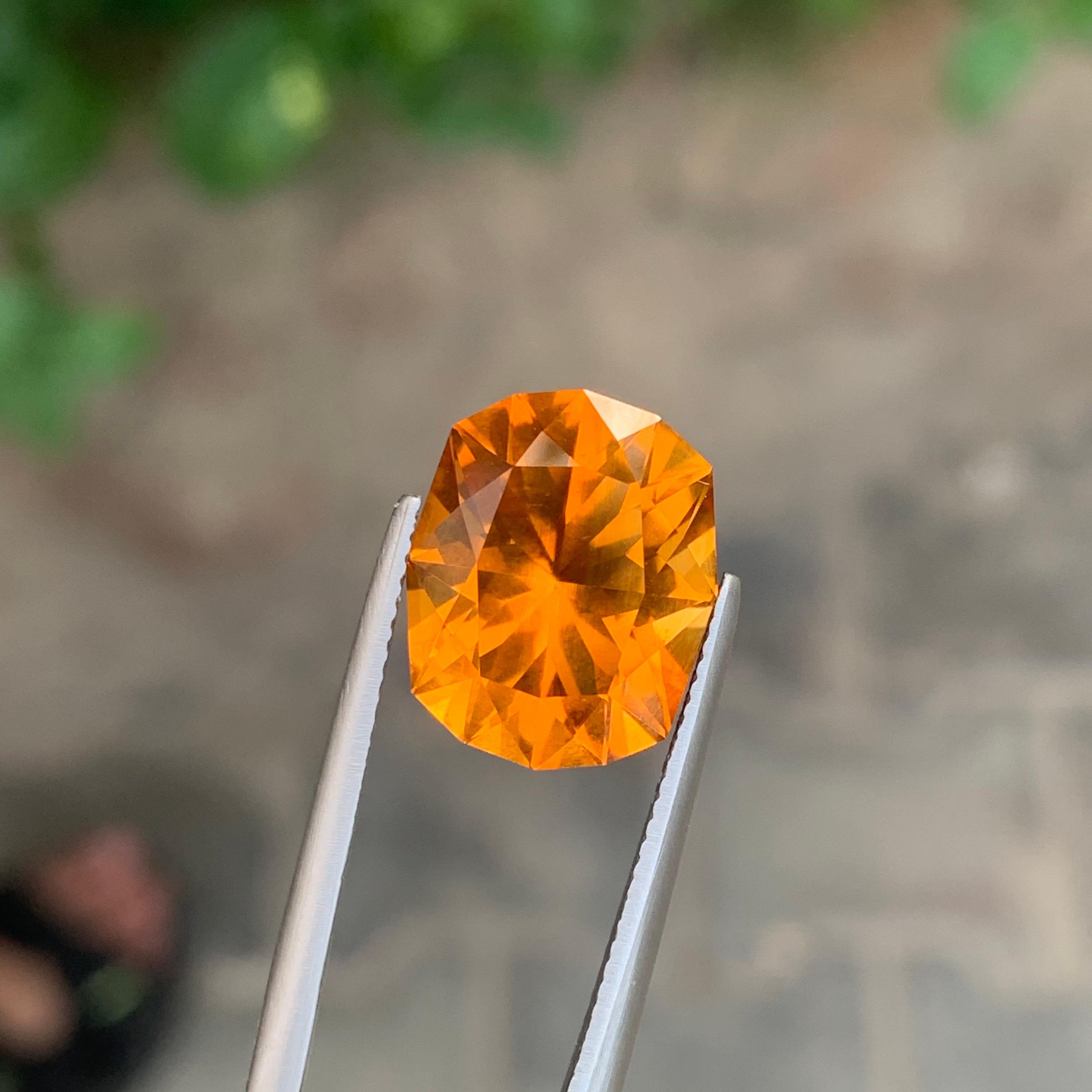 8.55 Carat Natural Loose Madeira Citrine Fancy Cut Gemstone (pierre précieuse de Madère taillée) en vente 2