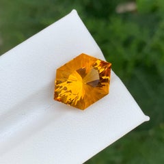 8.55 Carat Natural Loose Madeira Citrine Stone Fancy Cut Portuguese Gemstone