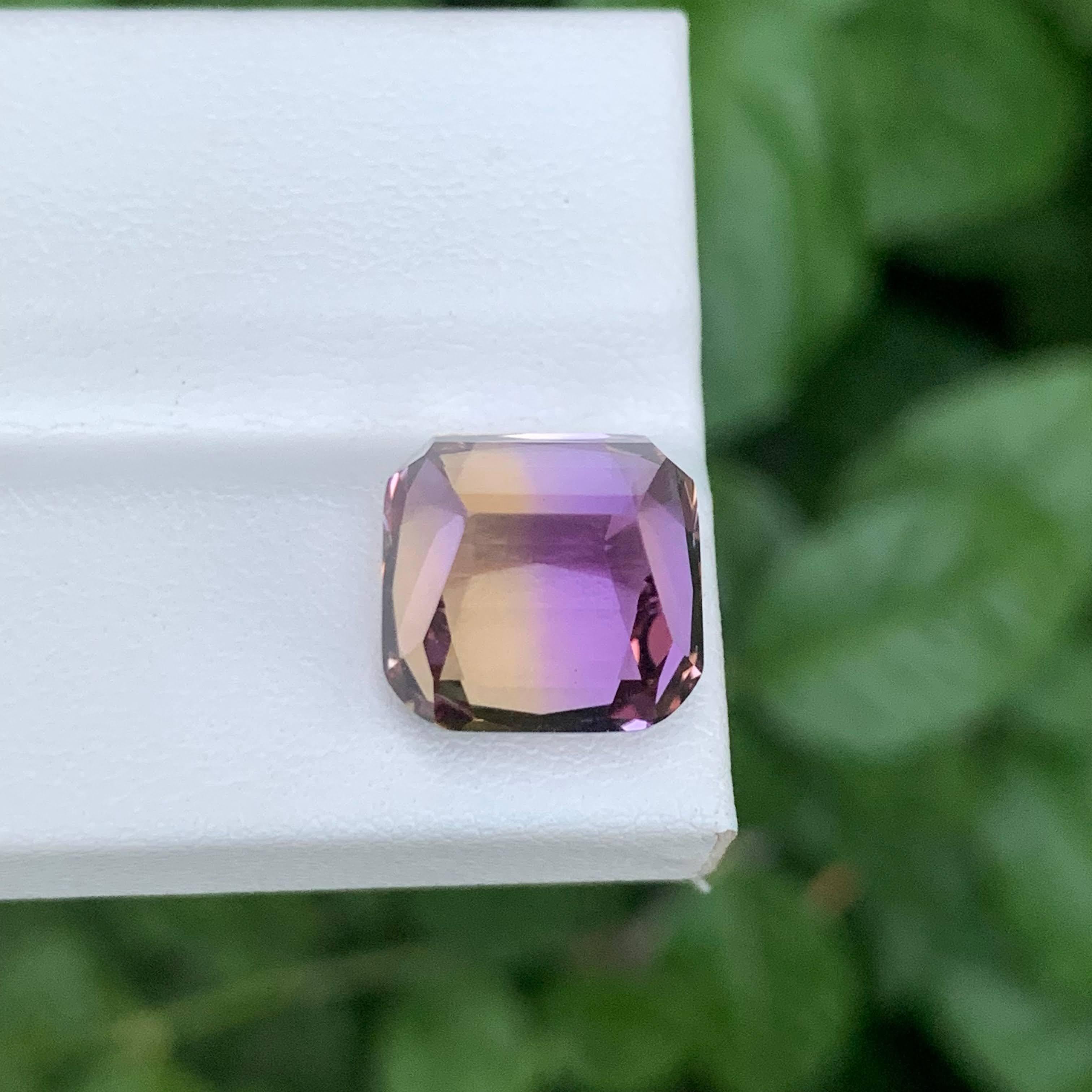 Taille coussin 8.55 Carat Natural Loose Pretty Ametrine Stone Cushion Cut Brazilian Gemstone (pierre précieuse brésilienne) en vente
