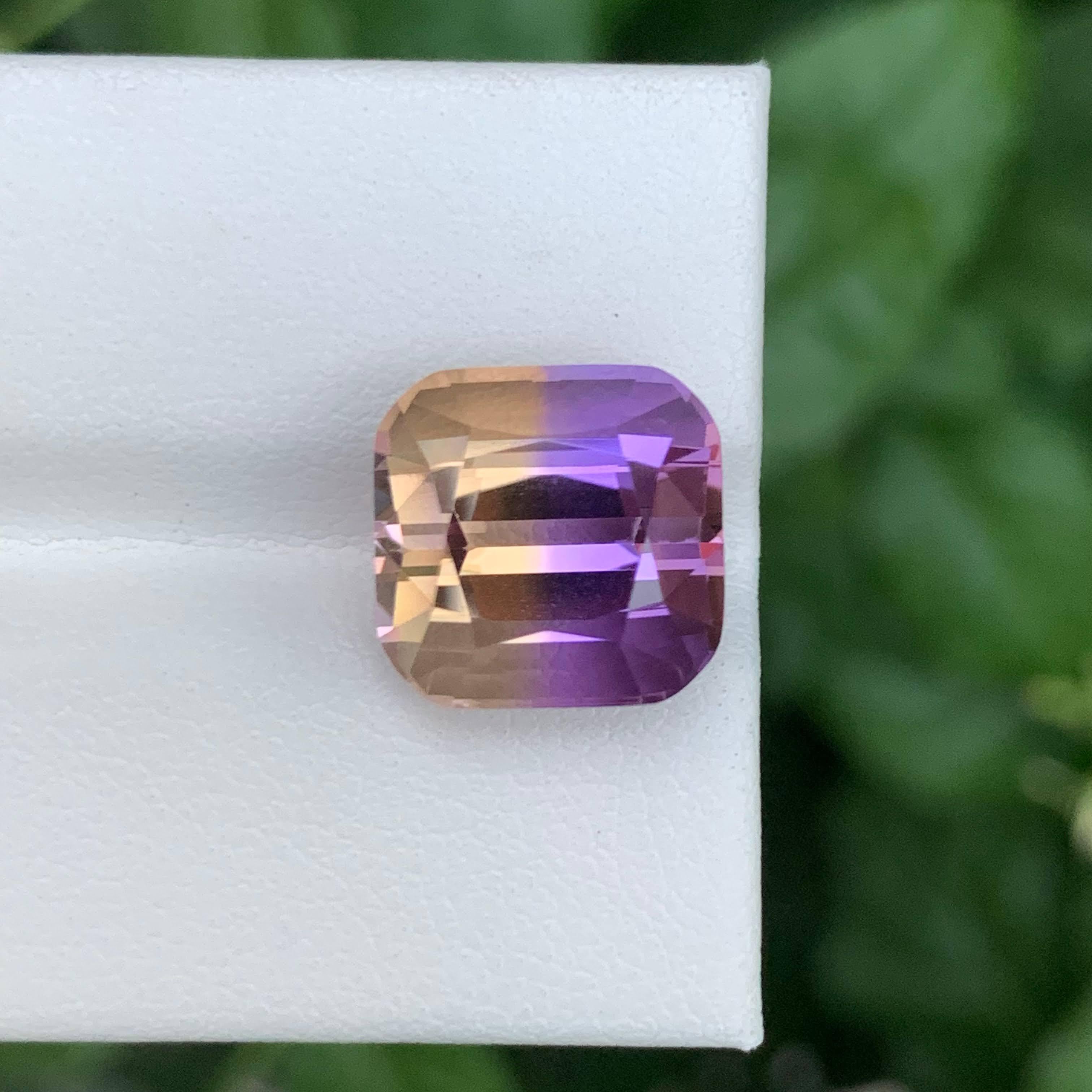 8.55 Carat Natural Loose Pretty Ametrine Stone Cushion Cut Brazilian Gemstone (pierre précieuse brésilienne) Neuf - En vente à Bangkok, TH
