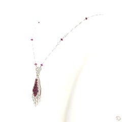 Halskette aus Platin mit einem Diamanten im Rosenschliff von 8,55 Karat