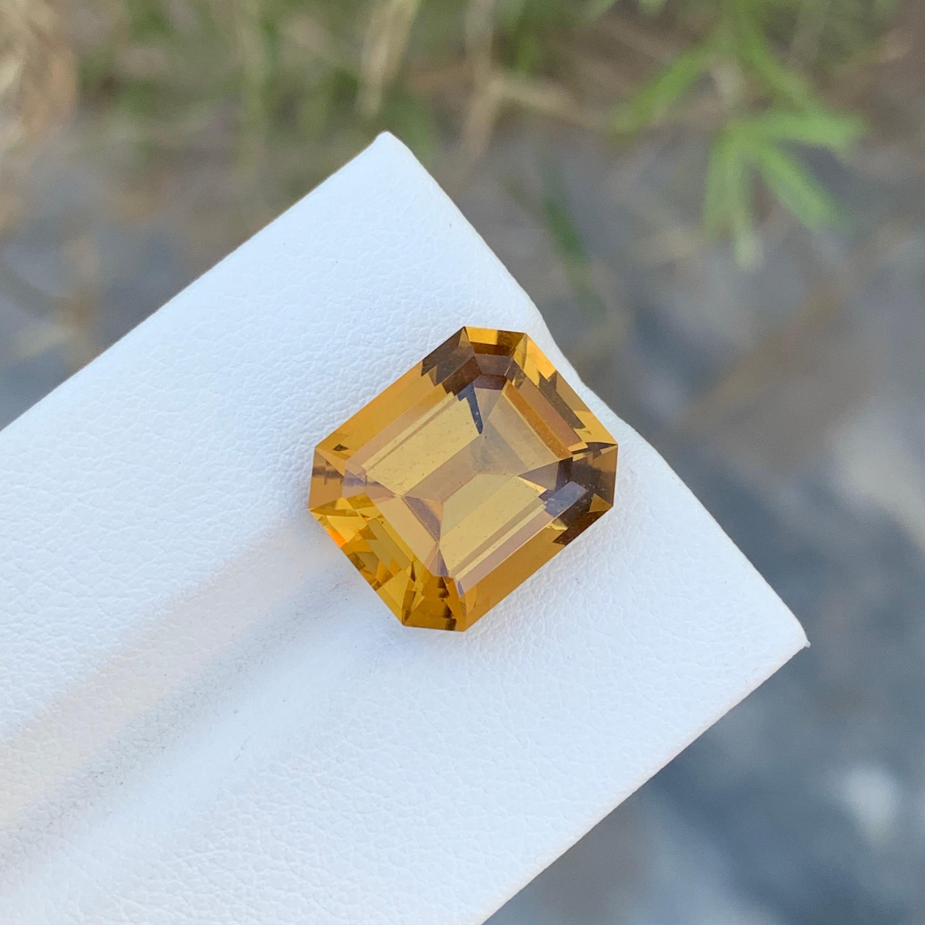 Loose Citrine
Weight: 8.55 Carats
Dimension: 14 x 11.6 x 8.1 Mm
Origin: Brazil
Shape: Emerald
Color: Yellow
Treatment: Non
Certificate: On Demand
Citrine is a vibrant and sunny gemstone celebrated for its warm, golden-yellow to orange hues. This