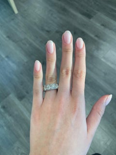 8.56 Carat Round Cut Diamond Eternity Band 'Avg 0.71ct Each' 18 Karat White Gold