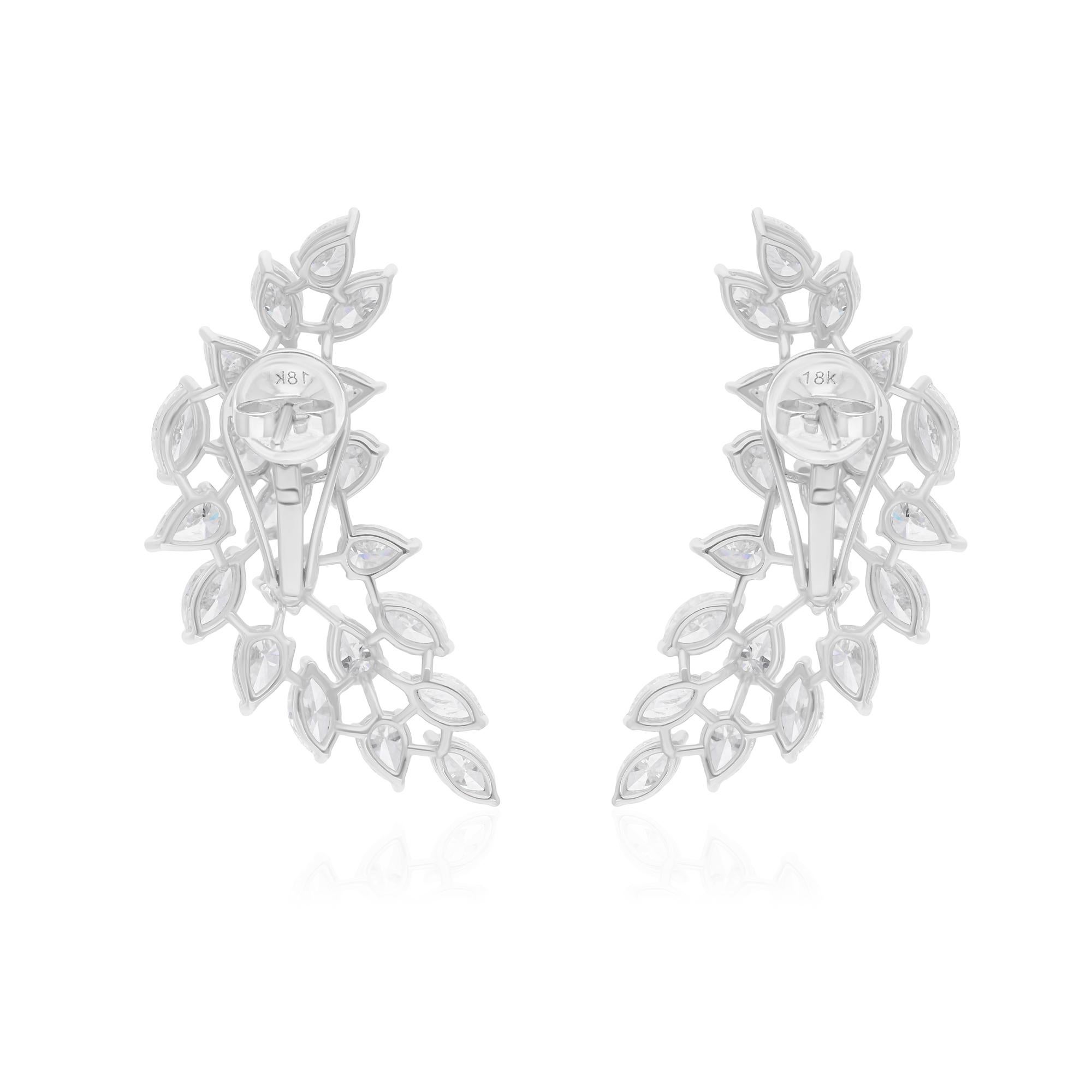 8.56 Carat SI/H Pear Brilliant Cut Diamond Earrings 18 Karat White Gold Jewelry In New Condition For Sale In Diera, Dubai