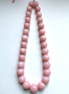 856.00 carats pinkish opal top quality plain balls necklace for fine jewelry gem