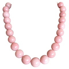 856.00 carats pinkish opal top quality plain balls necklace for fine jewelry gem