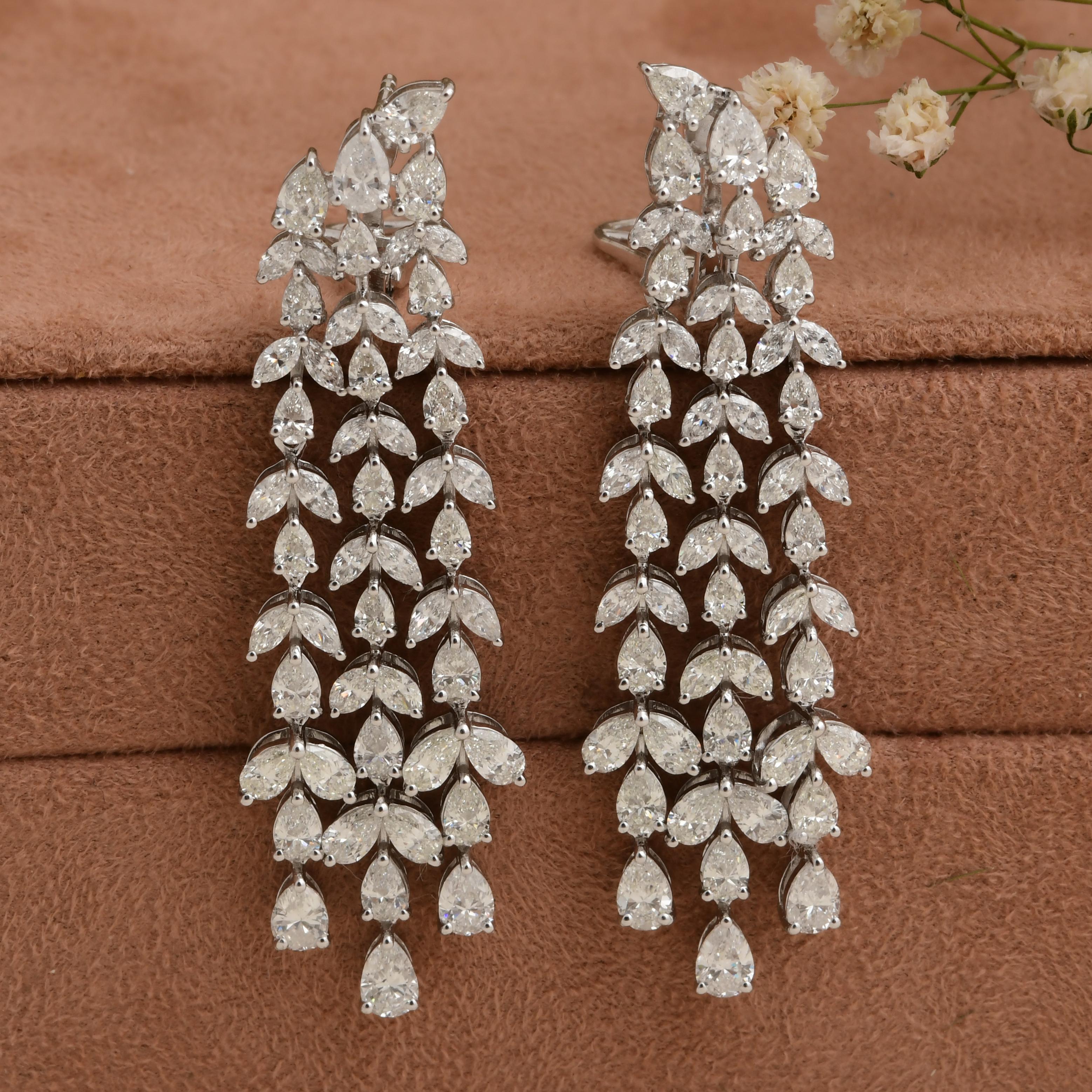 Cast from 18-karat gold, these exquisite earrings are handset with 8.57 carats of sparkling diamonds.

FOLLOW SPECTRUM JEWELS storefront to view the latest collection & exclusive pieces. Spectrum Jewels is proudly rated as a Top Seller on 1stdibs