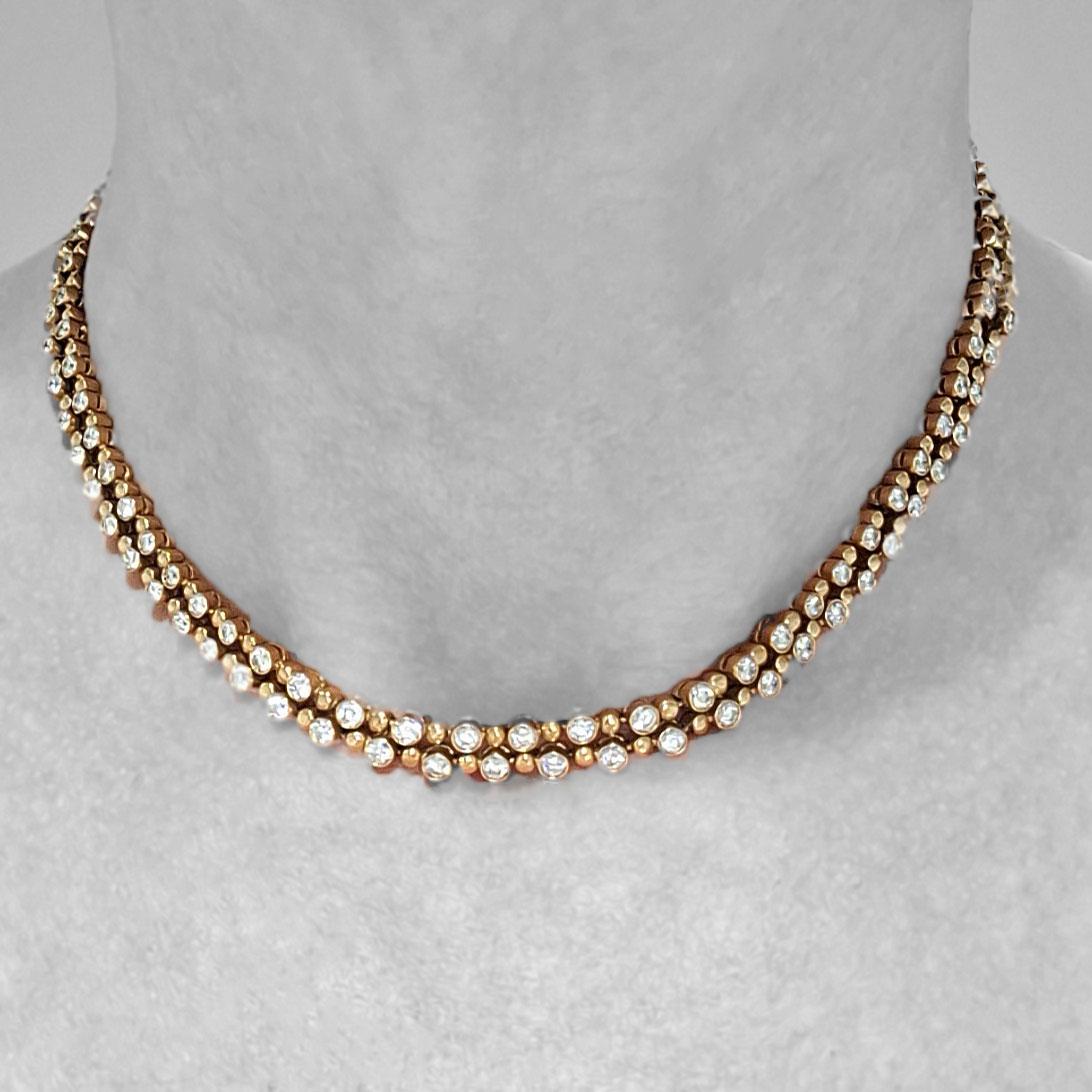 Contemporaneo Collana girocollo in oro 18 carati e diamanti da 8,58 carati in vendita