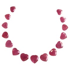 85.87 Carats Ruby Mozambique Heart Faceted Cut stone Layout Heated Natural Gem