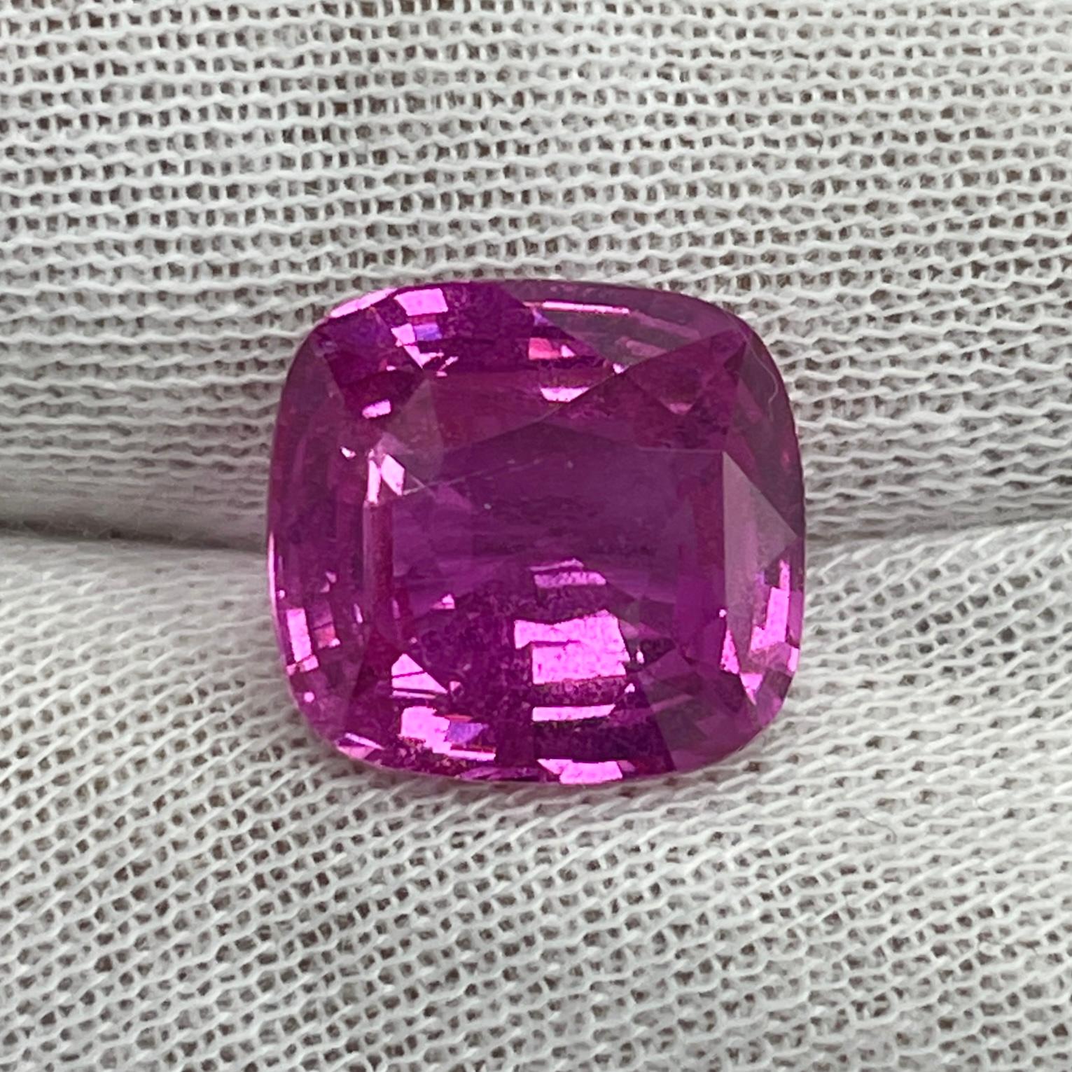 A CDC certified hot pink Sri Lankan mined cushion sapphire. This stone is very saturated and with great cutting. Will look beautiful in any jewelry!
We can help you make your dream jewelry piece with this. 