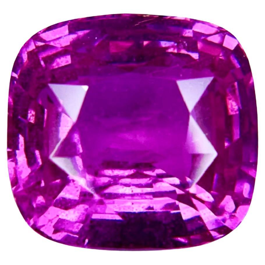 8.58Ct Cushion Pink Sapphire For Sale
