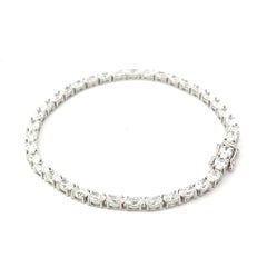 8.58CT Oval Diamonds Bracelet 18KW Gold Setting