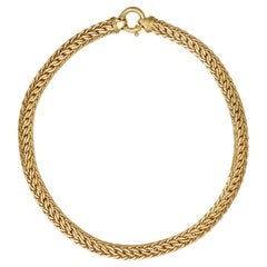85.97 Grammes Collier de chaîne de blé en or jaune 18K