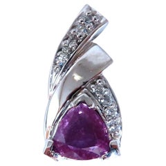 .85ct Natural Pink Sapphire Diamonds Pendant 14kt