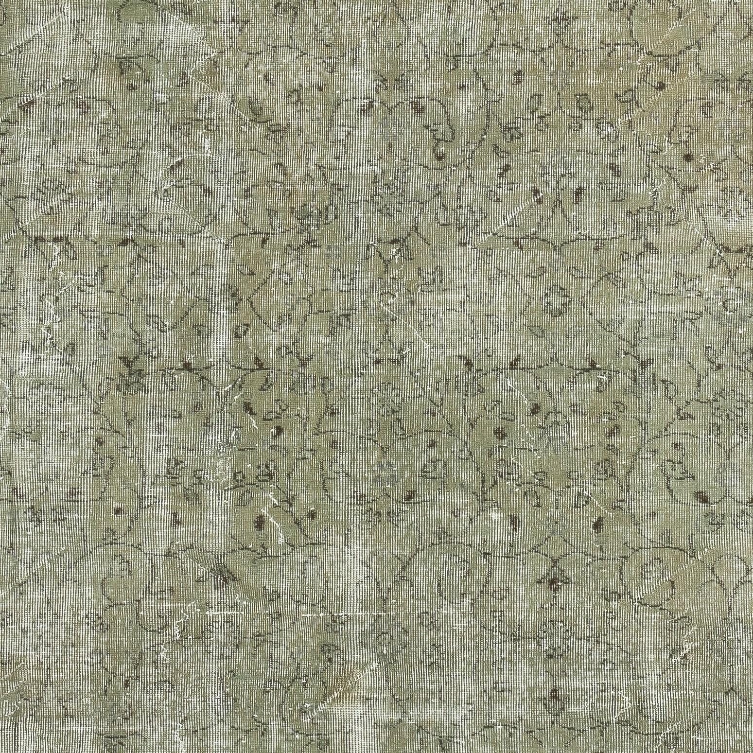 Alfombra turca contemporánea verde, de lana, hecha a mano, 8,5 x 11 pies, revestimiento de suelo Anudado a mano en venta
