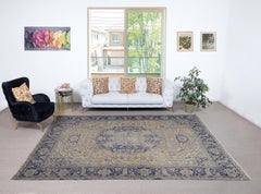 8.5x11.5 Ft One-of-a-kind Vintage Handmade Rug for Farmhouse, Country Home Decor