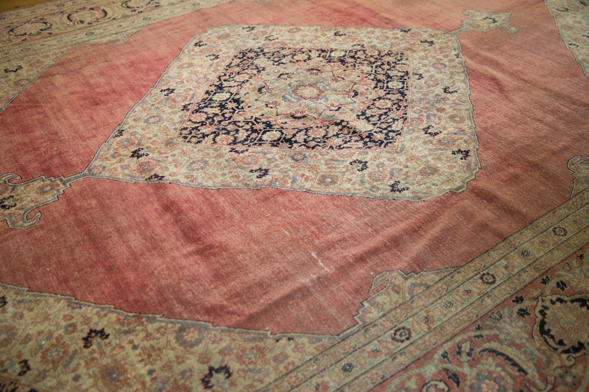Vintage Distressed Jalili Tabriz Carpet For Sale 4