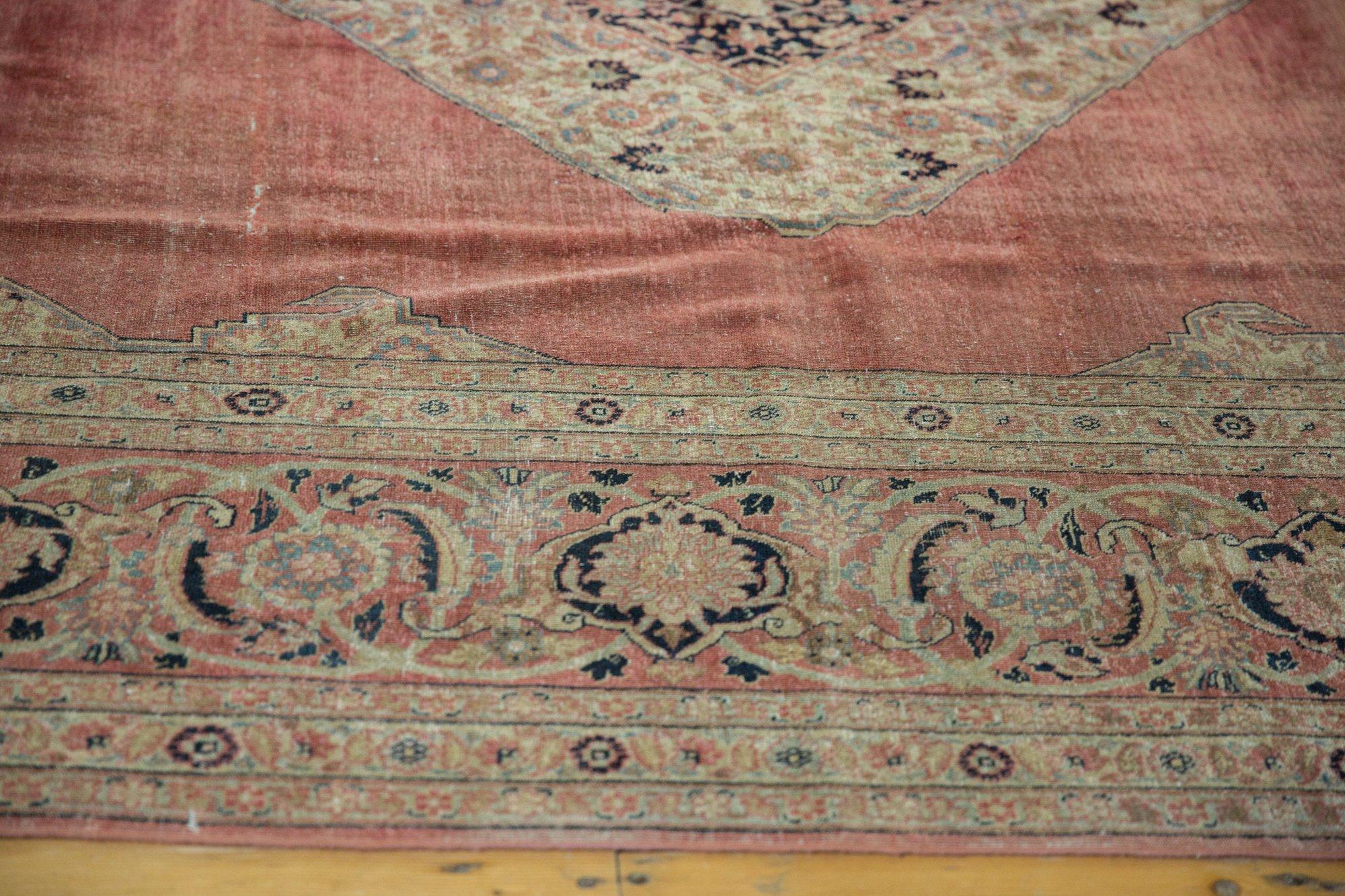 Vintage Distressed Jalili Tabriz Carpet For Sale 5