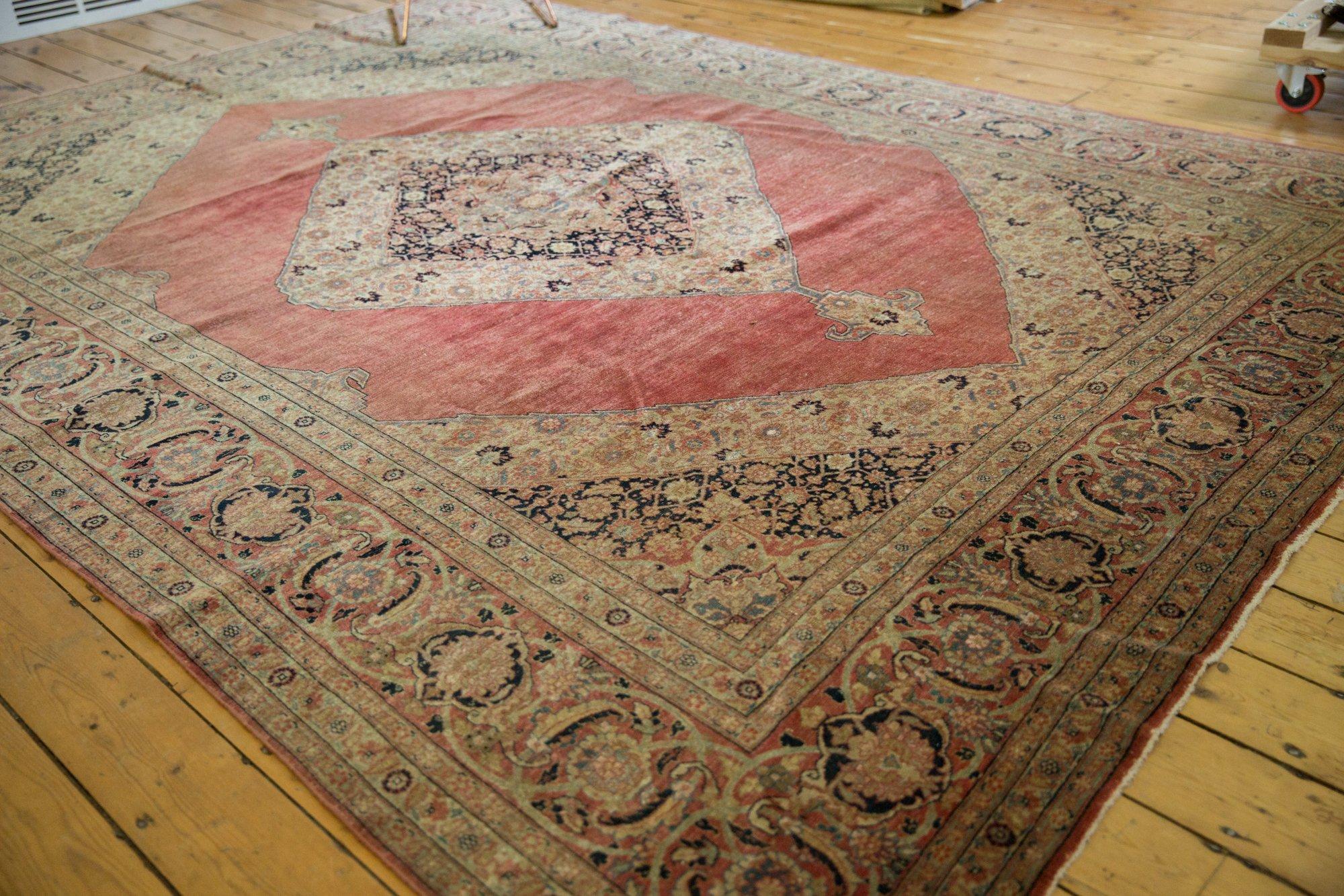 Vintage Distressed Jalili Tabriz Carpet For Sale 10