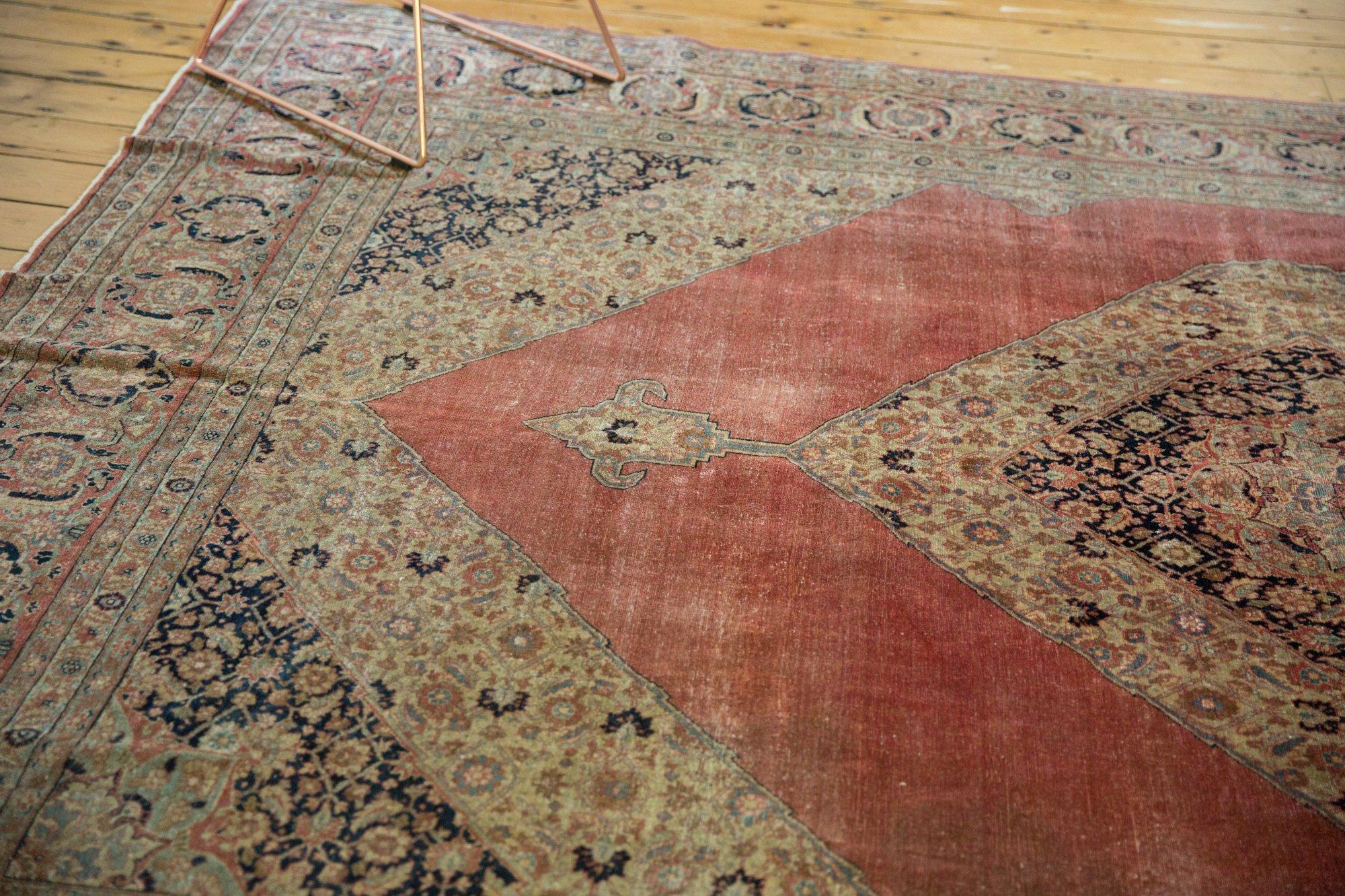 Vintage Distressed Jalili Tabriz Carpet For Sale 11