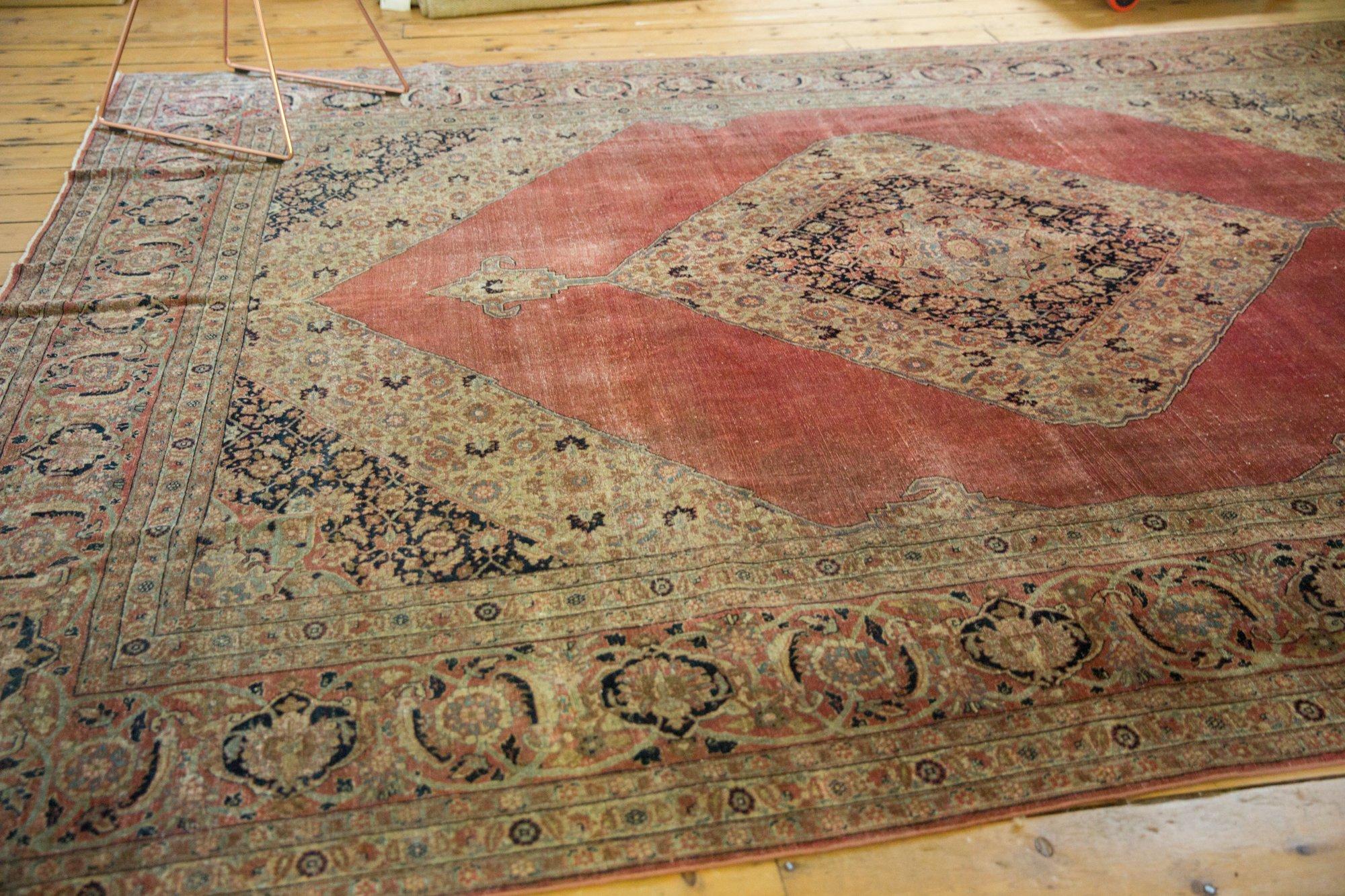 Vintage Distressed Jalili Tabriz Carpet For Sale 12