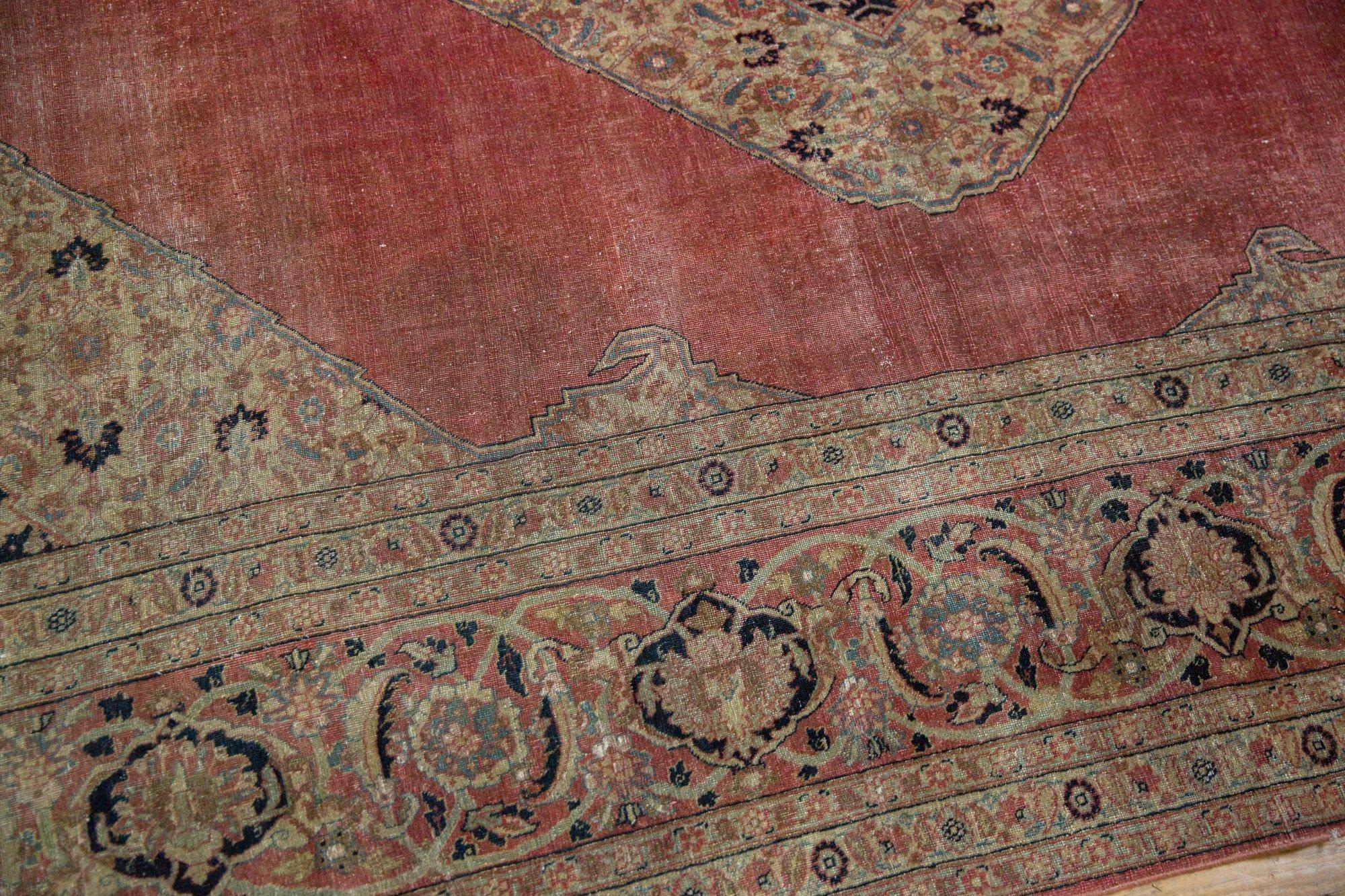 Early 20th Century Vintage Distressed Jalili Tabriz Carpet For Sale