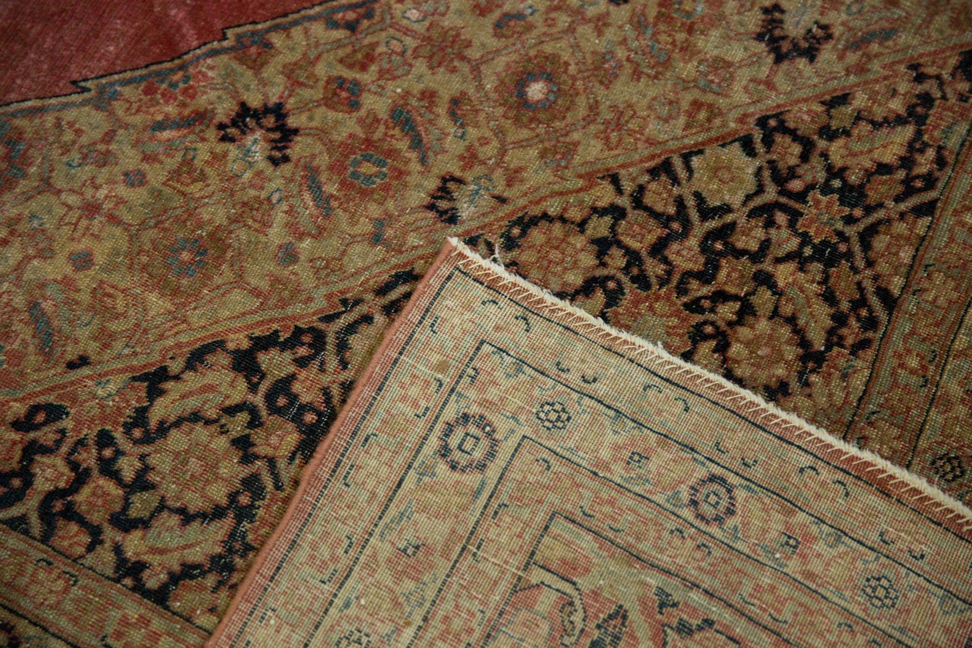 Wool Vintage Distressed Jalili Tabriz Carpet For Sale