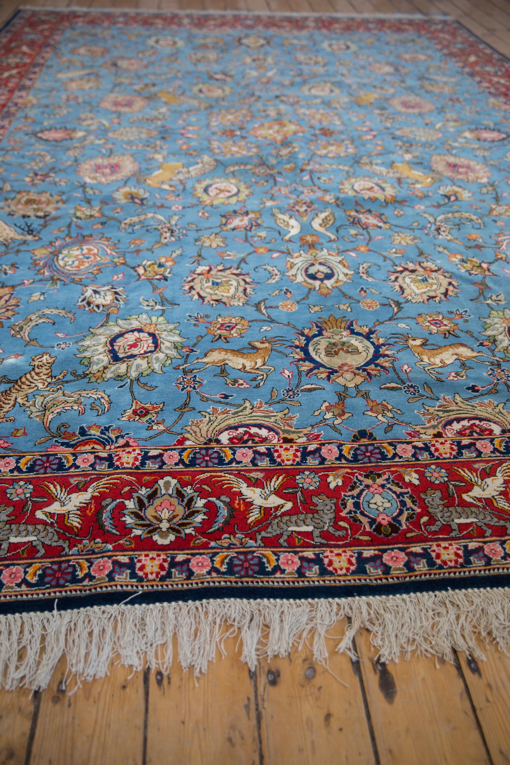 Vintage Qom Carpet For Sale 8