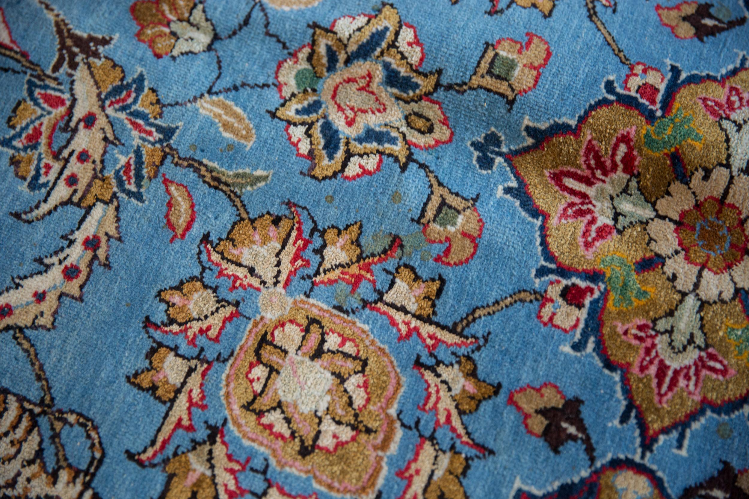 Hand-Knotted Vintage Qom Carpet For Sale