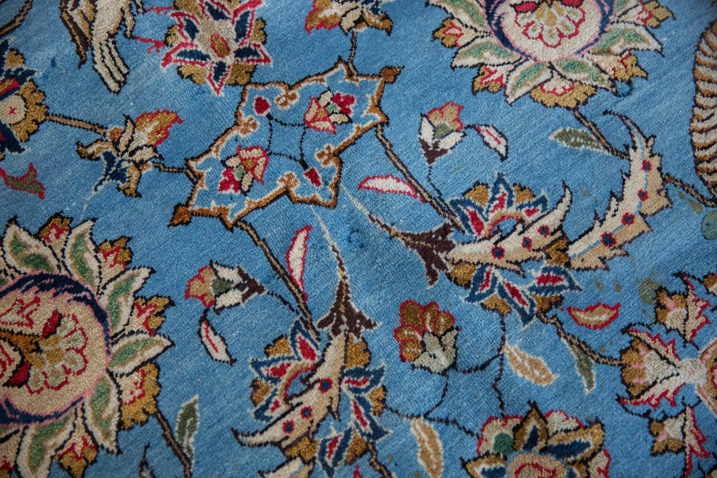 Vintage Qom Carpet In Good Condition For Sale In Katonah, NY
