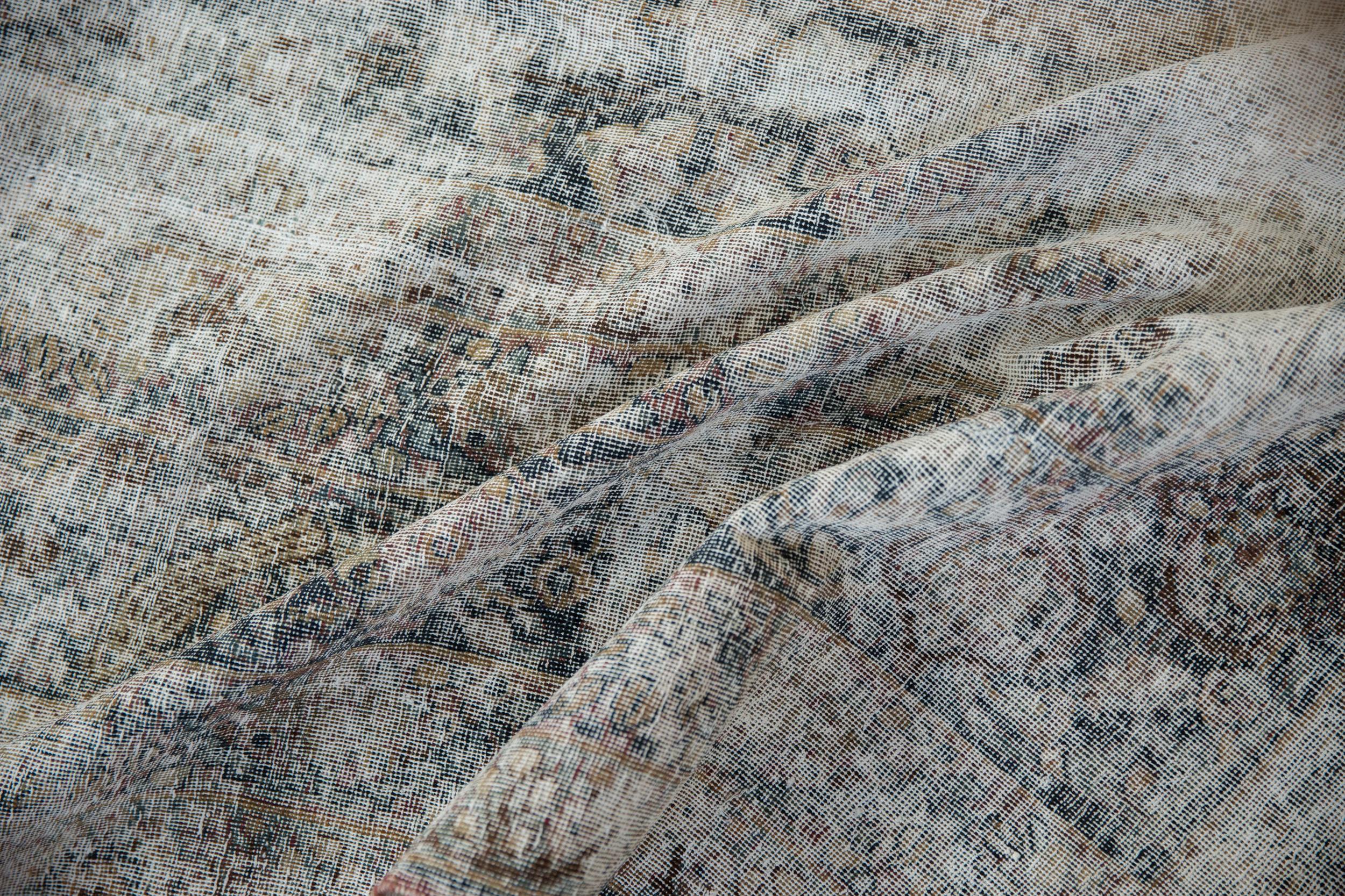 Antique Distressed Kerman Carpet For Sale 3