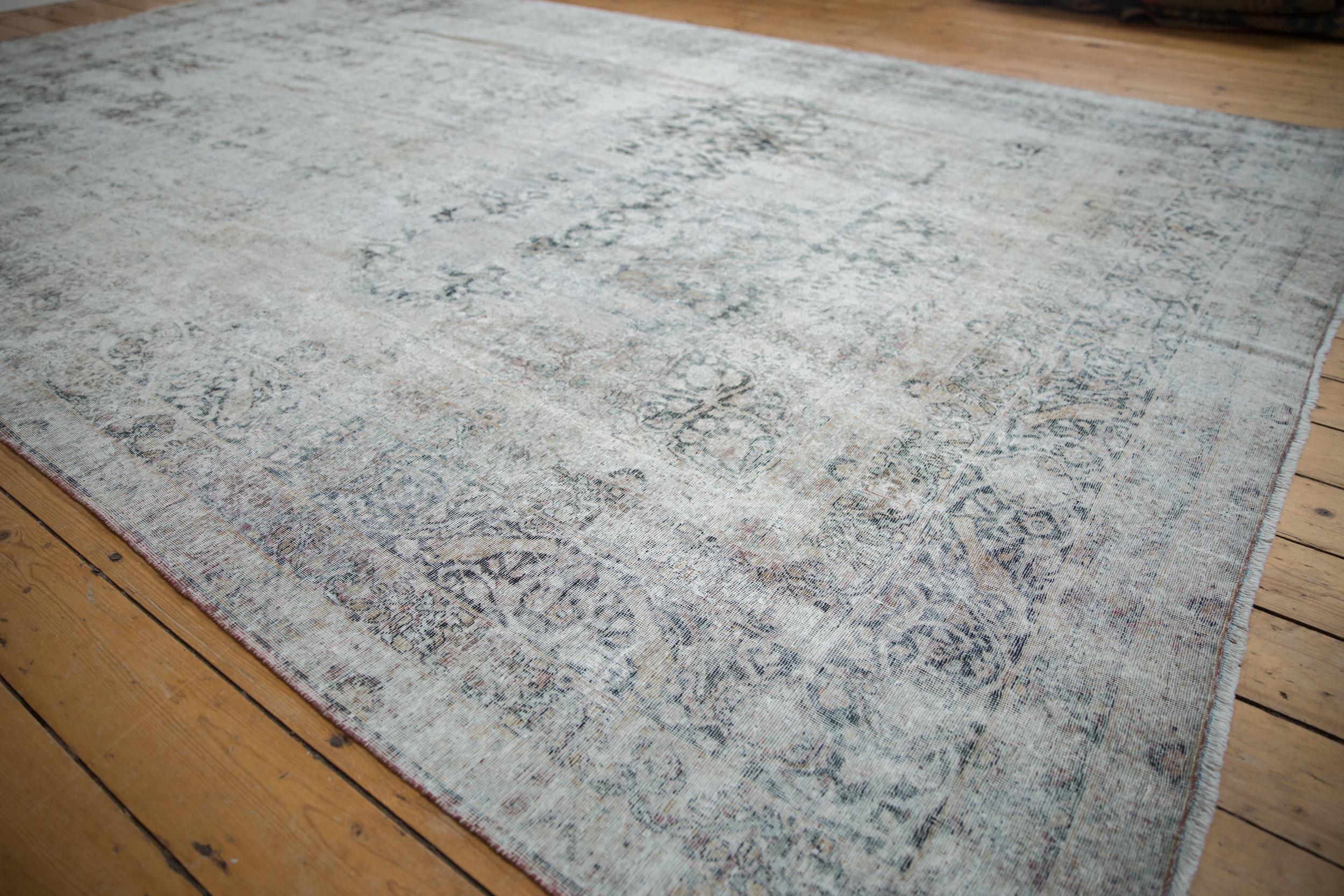 Persian Antique Distressed Kerman Carpet For Sale