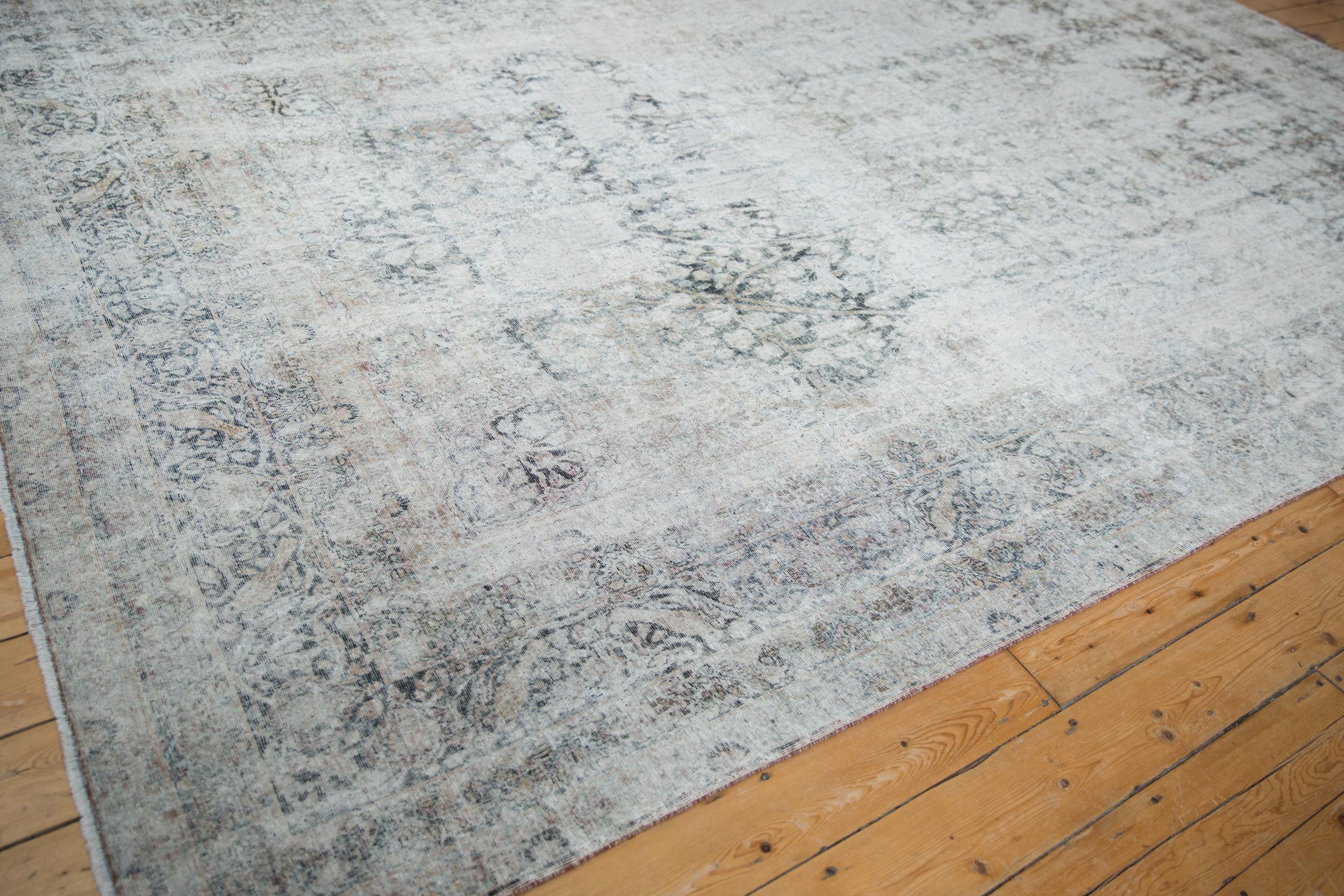 Antique Distressed Kerman Carpet In Fair Condition For Sale In Katonah, NY