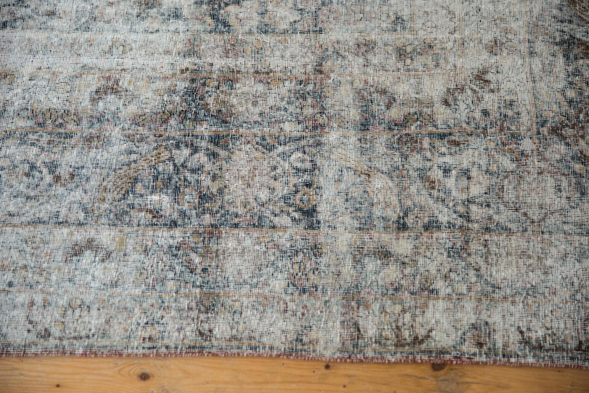 Early 20th Century Antique Distressed Kerman Carpet For Sale