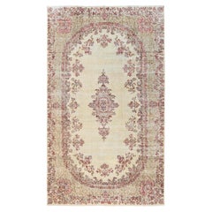 8'5"x14'5" Ivory Vintage Persian Kerman Hand Knotted Pure Wool Oriental Rug
