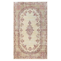 8'5"x14'5" Ivory Vintage Zoroastrian Karman Hand Knotted Pure Wool Oriental Rug