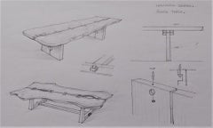 Custom Live Edge Acacia Coffee Table Nakashima Inspired
