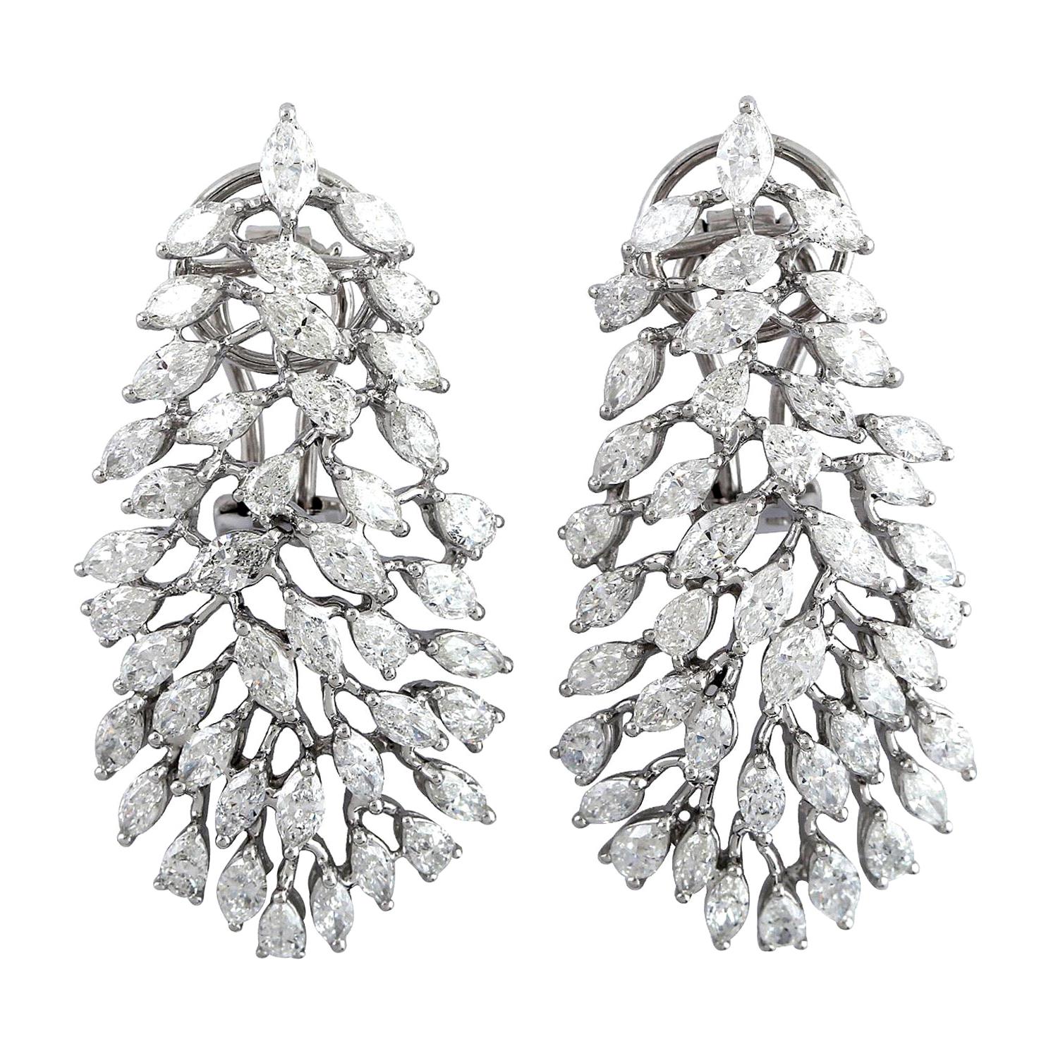 Boucles d'oreilles Florence en or 18 carats et diamants de 8,6 carats