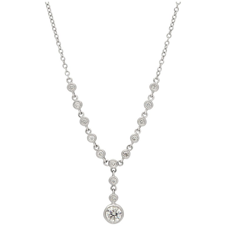 .86 Carat Diamond Necklace Set in 18 Karat White Gold at 1stDibs 18