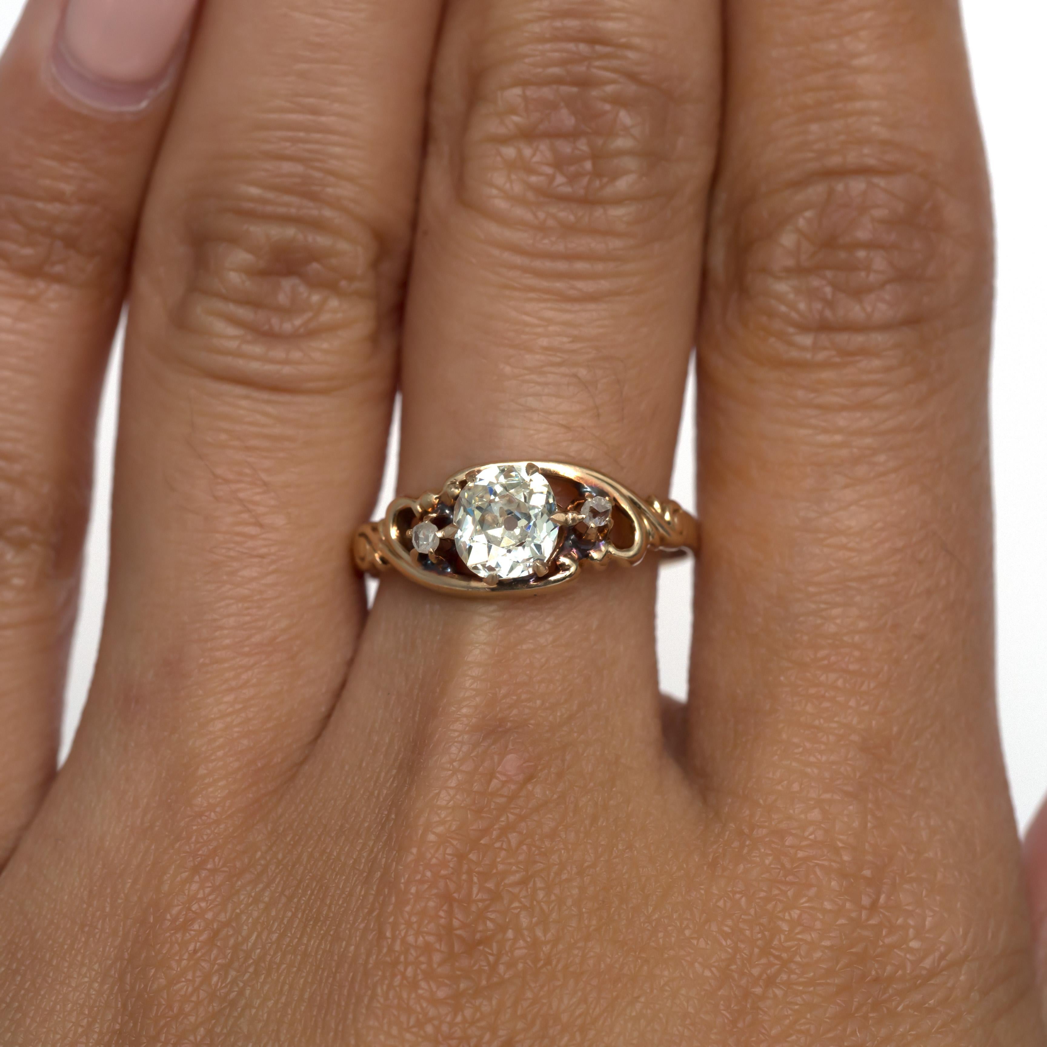 Victorian .86 Carat Diamond Yellow Gold Engagement Ring