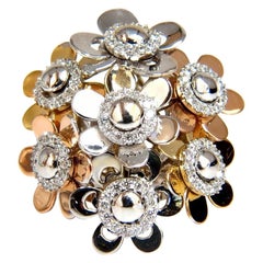 .86 Carat Floating Turning Flower Petals Ring 18 Karat Cocktail Bundle*