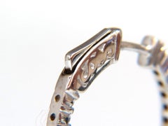 .86 Carat Natural Round Brilliant In/Out Diamond Hoop Earrings 14 Karat g/vs*