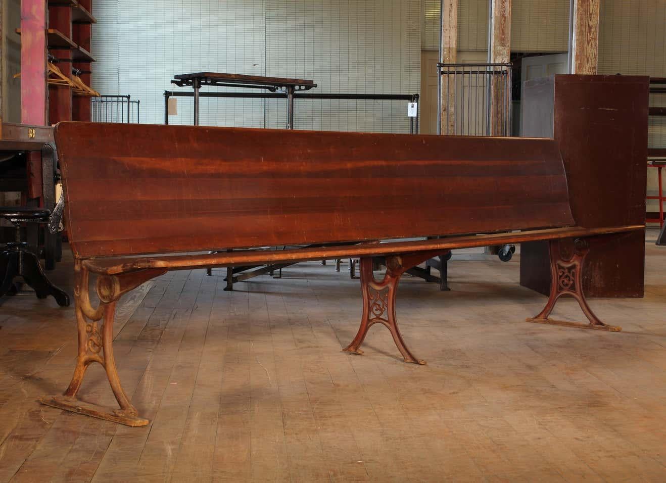 8.6 foot folding train station bench by the Buffalo Hardware Co.
Overall dimensions: 104