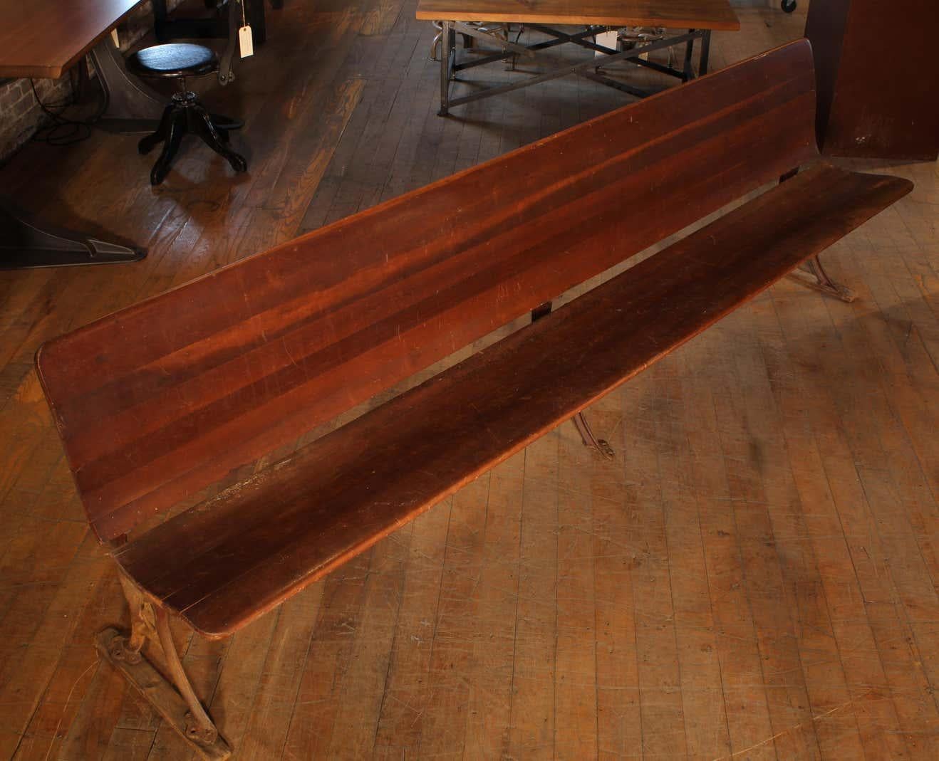 Industrial Folding Train Station Bench