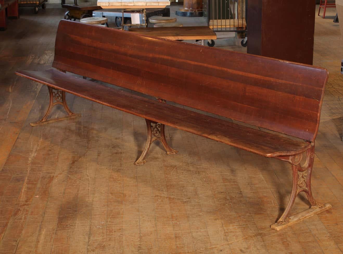 Folding Train Station Bench In Good Condition In Oakville, CT