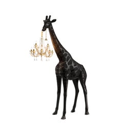 Lampadario Giraffa per interni Pop Art nero alto 8,6 piedi di Marcantonio