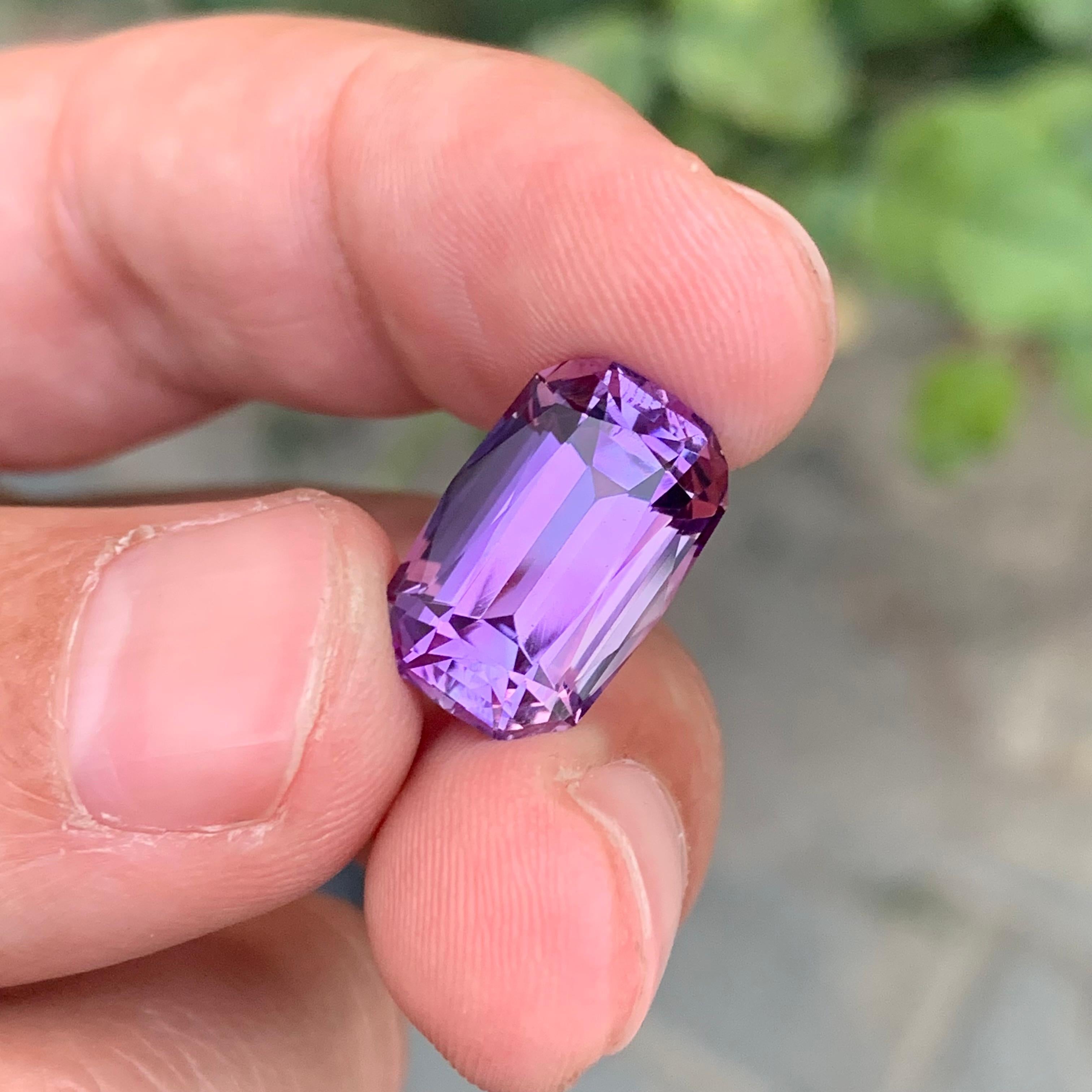 8,60 Karat Natürlicher loser Amethyst Long Cushion Shape Edelstein im Angebot 4
